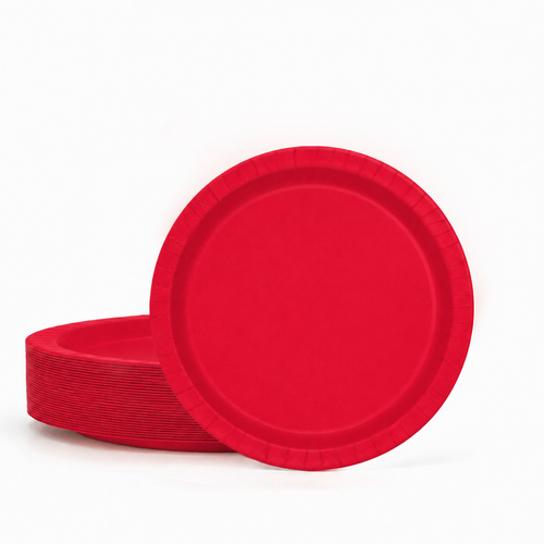 50ct Ruby Red 7" Paper Plates