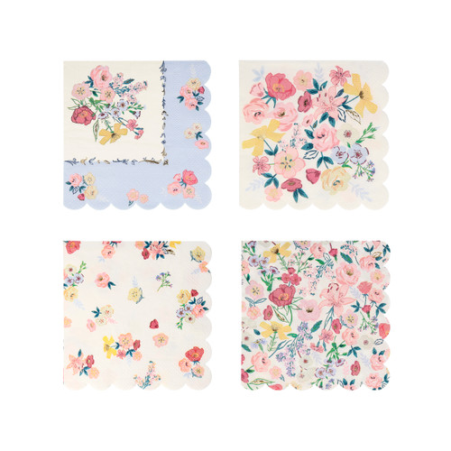 Meri Meri English Garden Floral Large Napkins - 6.5 in., 16 Count