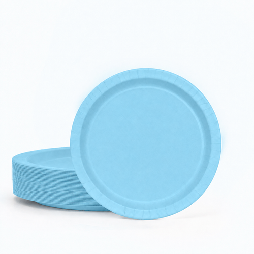50ct Powder Blue 7" Paper Plates
