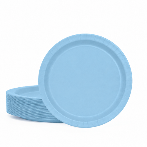 50ct Powder Blue 9" Paper Plates