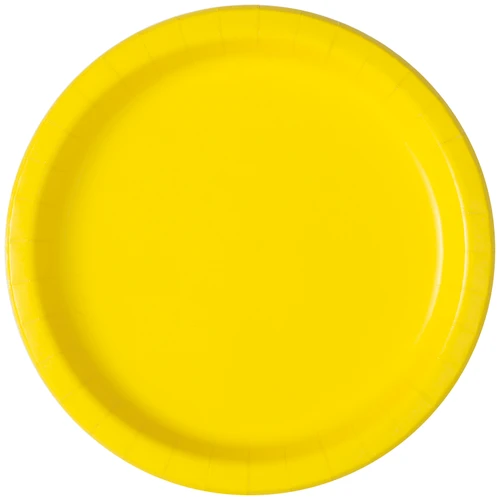 50ct Neon Yellow 7" Paper Plates