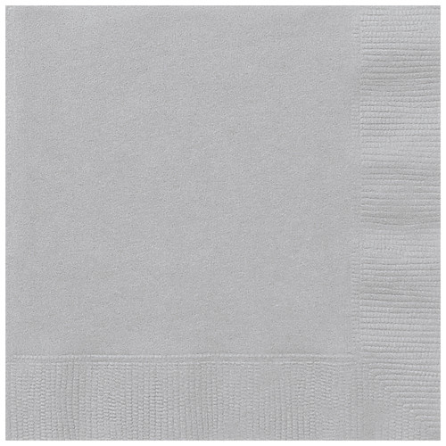 100ct Silver Lunch Napkins