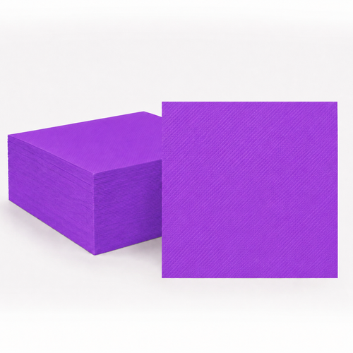 40ct Neon Purple Dinner Napkins