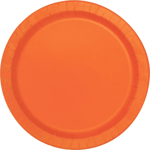 50ct Pumpkin Orange 10" Paper Plates