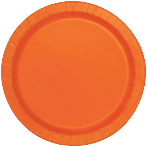 50ct Pumpkin Orange 9" Paper Plates