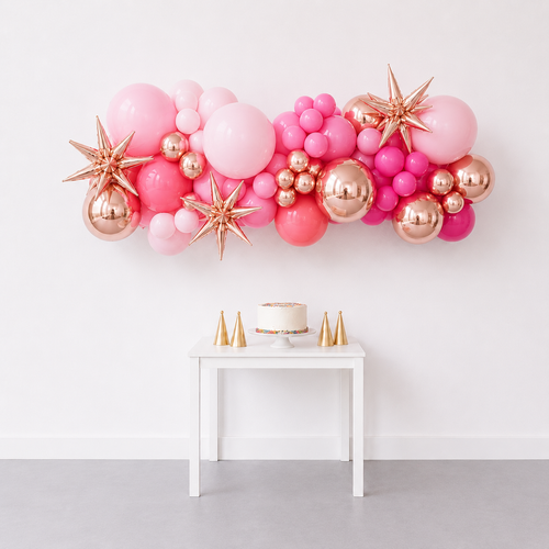 5' Balloon Garland Pink