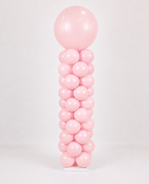 8' Balloon Column Classic Light Pink