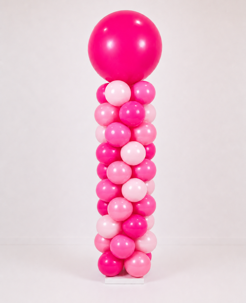 8' Balloon Column Classic Pink