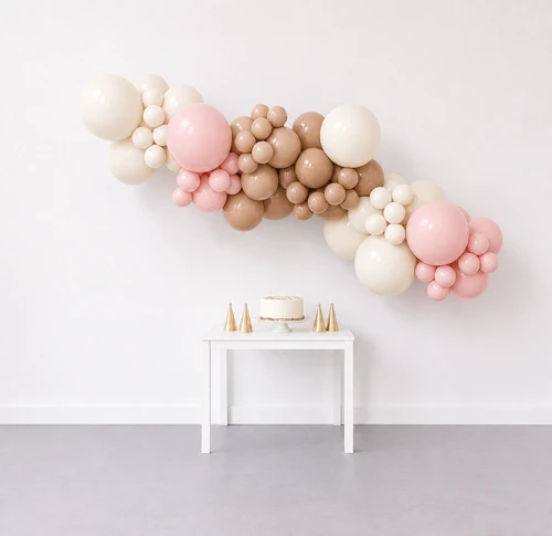 8' Balloon Garland Neutral Blush