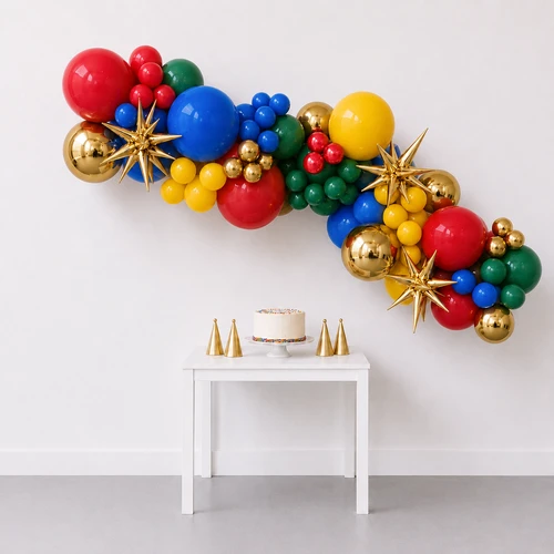 8' Balloon Garland Primary Colors