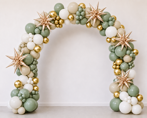 Arch Organic Sage, Gold and White