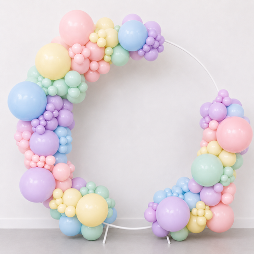 Balloon Hoop Partial Pastel Rainbow