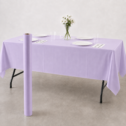 Lavender Plastic Table Cover Roll - 40 in. x 100 ft.