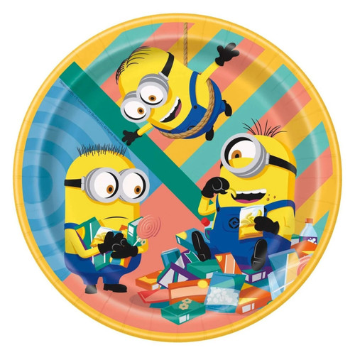 Despicable Me 4 Minions 9" Dinner Plates, 8 Count