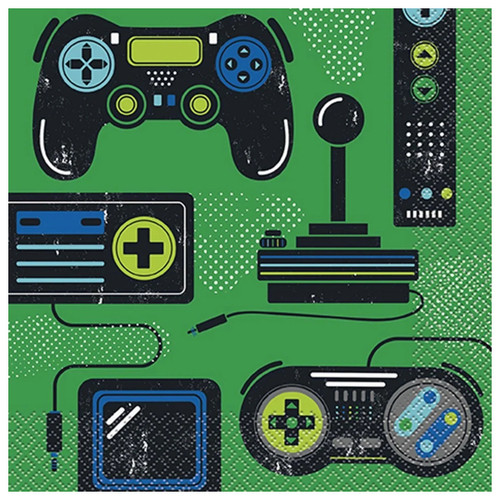 Gamer Birthday Luncheon Napkins, 16 Count