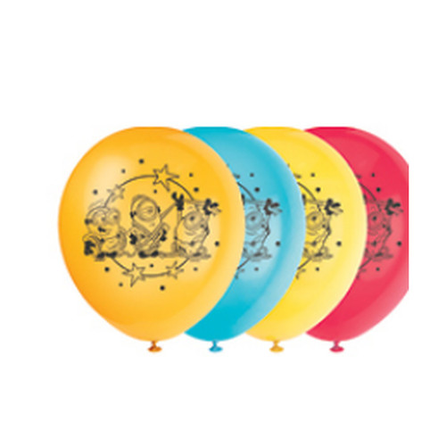 Minions & Monsters 12" Latex Balloons, 8 Count