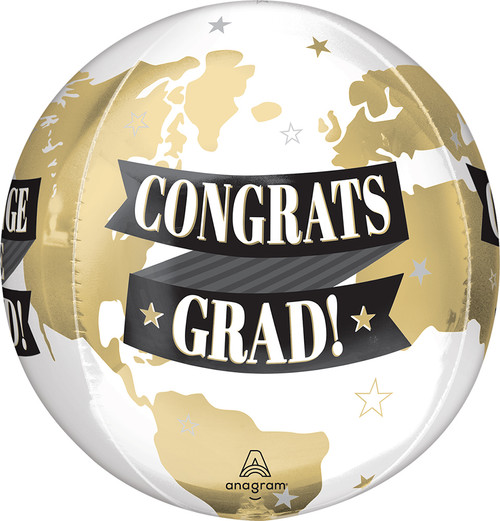 Grad 'Go Change the World' 16" Orbz Balloon Helium Filled