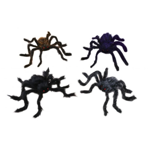 20-Inch Hairy Posable Spider Halloween Decoration