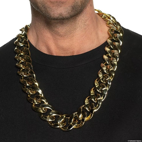 Large Hip-Hop Gold Chain Costume Accessory