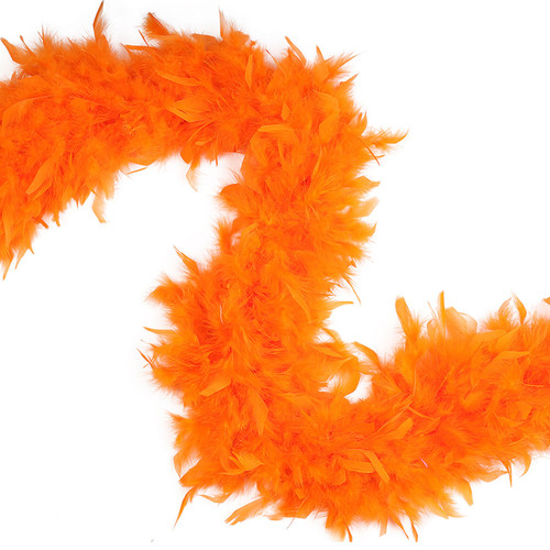 Jumbo Orange Feather Boa Costume Accessory