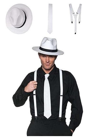 White Gangster Costume Accessory Kit