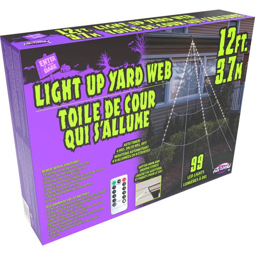 12-Foot Super Light-Up Halloween Yard Web