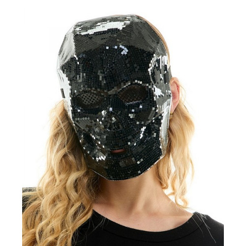 Black Mirror Mosaic Skull Costume Mask