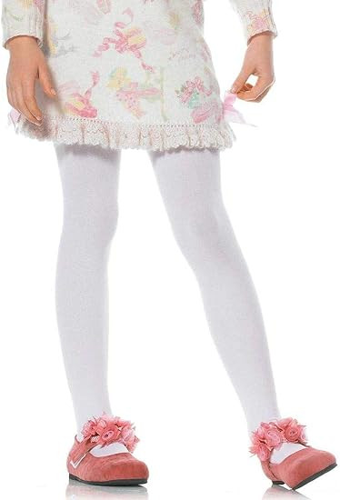 White Children's Costume Tights - Medium