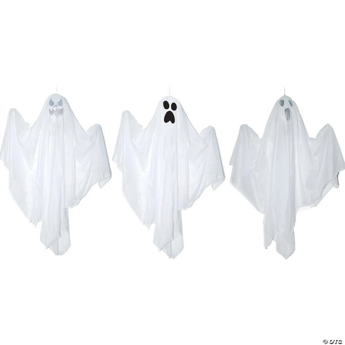 18-Inch Hanging Ghost Halloween Decoration - Assorted