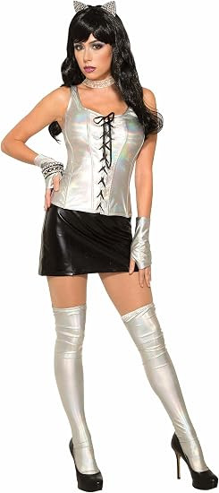 Silver Holographic Costume Corset