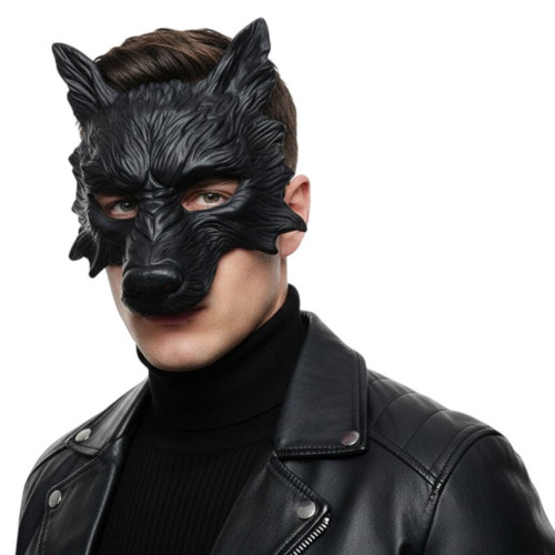 Wolf Half-Face Costume Mask