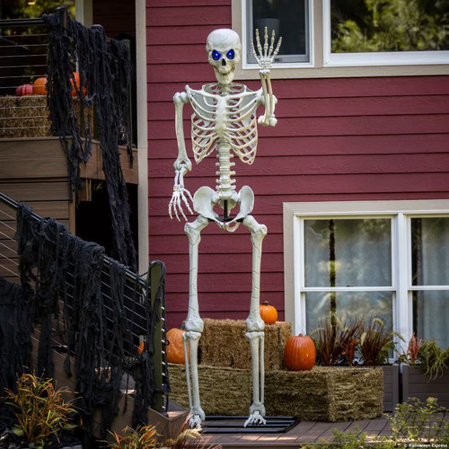 10-Foot Lighted Titan Skeleton Halloween Decoration