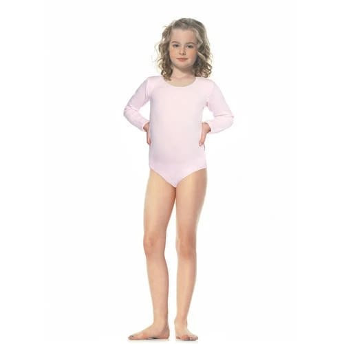 Pink Kids' Long-Sleeve Bodysuit - X-Large