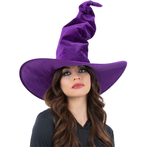 Adult Purple Velour Witch Hat