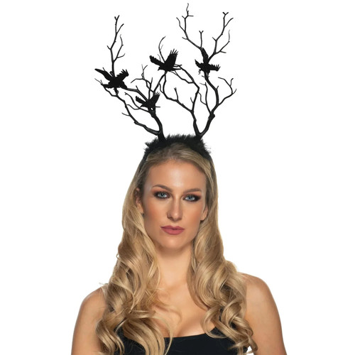 Evil Witch Crow Crown Headband