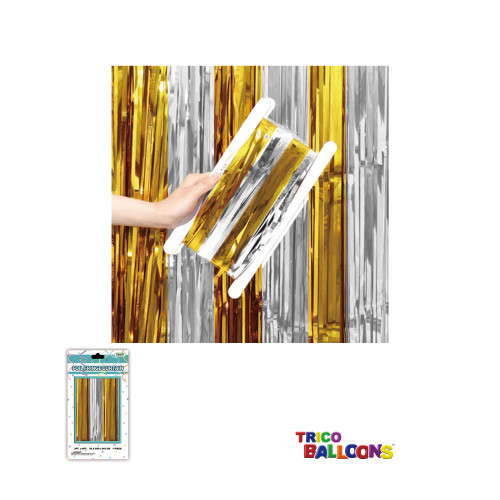 Curtain Gold And Silver Foil