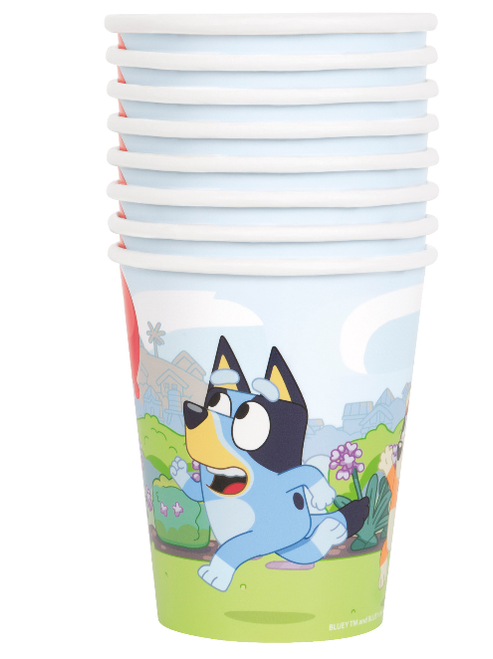 Bluey 9 oz Paper Cups, 8 Count