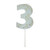 Meri Meri Blue Glitter Number 3 Candle