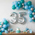 34" Silver Mylar Number Balloon