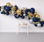 16' Balloon Garland Navy, Gold and Silver