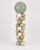 8' Balloon Column Classic Sage, Gold and White
