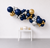 8' Balloon Garland Navy, Gold and Silver