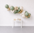 8' Balloon Garland Sage, Gold and White
