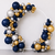 Balloon Hoop Partial Navy, Gold and Silver