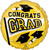 Yellow Graduation 18" Mylar Balloon Helium Filled