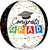 Graduation Party 16" Orbz Balloon with Pom Pom and Stars Helium Filled