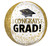 Golden 'Congrats Grad' Glitter 16" Orbz Balloon Helium Filled