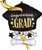 Graduation Cap and Diploma Satin 25" Balloon Helium Filled