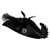 Black Pleated-Trim Tricorner Costume Hat - Adult One Size