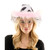 Pink Cow Print Cowboy Hat with Feather Trim
